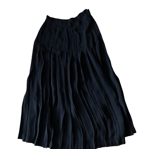Saks Fifth Avenue silk chiffon pleaded midi skirt Sz 6 - Picture 4 of 6